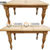 Bàn ăn gỗ sồi tự nhiên chân tiện kéo giãn BA-07SM
