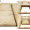 Bàn ăn gỗ sồi tự nhiên chân tiện kéo giãn BA-07SM