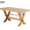 Bàn ăn gỗ sồi tự nhiên chân X BA-08SM