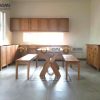 Bàn ăn gỗ sồi tự nhiên chân X BA-08SM