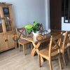 Bàn ăn gỗ sồi tự nhiên chân X kéo giãn BA-09SM