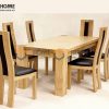 Bàn ăn gỗ sồi tự nhiên Chunky BA-13SM