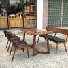Bàn ăn gỗ sồi tự nhiên Concord màu óc chó BAMG-06SN