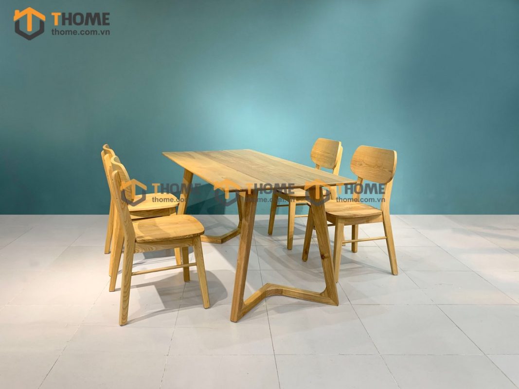 Bàn ăn gỗ sồi tự nhiên Grace màu tự nhiên BAMG-03SN