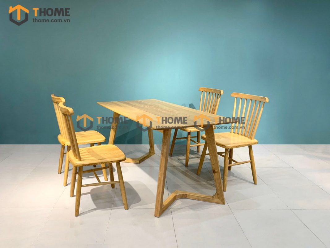 Bàn ăn gỗ sồi tự nhiên Grace màu tự nhiên BAMG-03SN