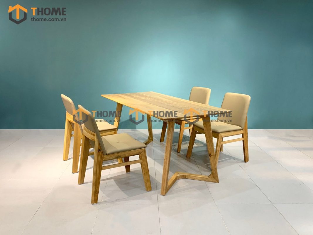 Bàn ăn gỗ sồi tự nhiên Grace màu tự nhiên BAMG-03SN