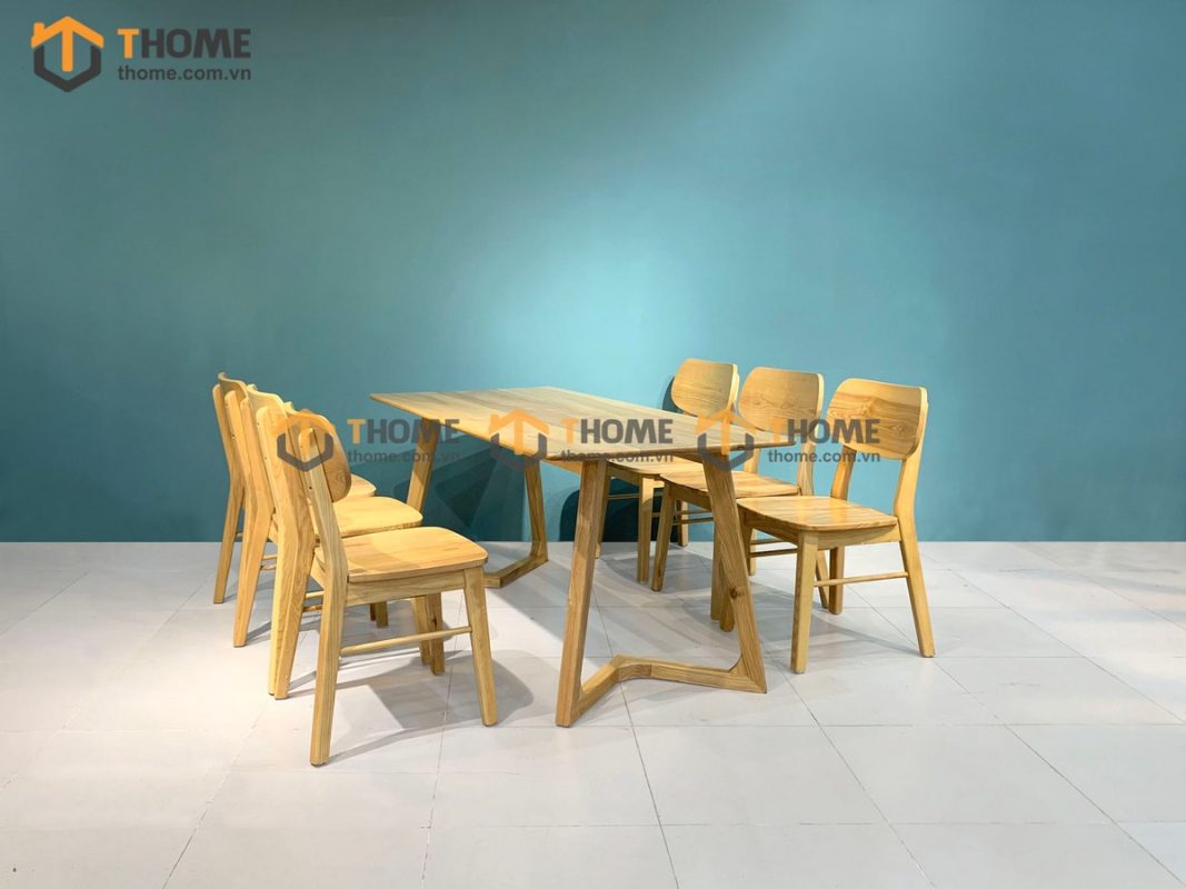 Bàn ăn gỗ sồi tự nhiên Grace màu tự nhiên BAMG-03SN