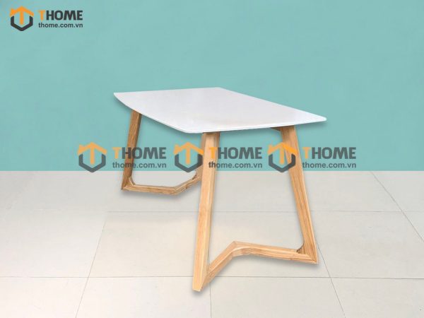 Bàn ăn gỗ sồi tự nhiên Grace mặt đá màu tự nhiên BAMĐ-03SN