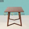 Bàn ăn gỗ sồi tự nhiên Grace màu óc chó BAMG-04SN