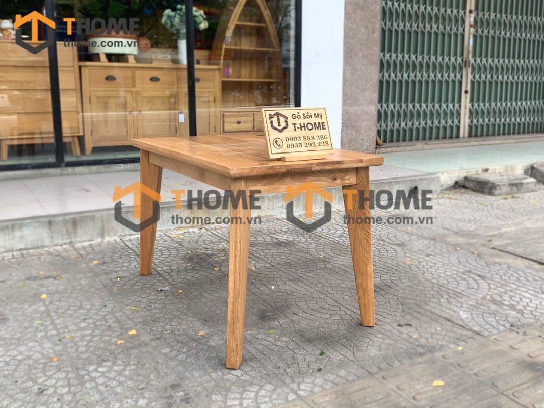 Bàn ăn gỗ sồi tự nhiên Harmony 4 ghế BA-04SM