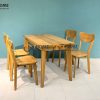 Bàn ăn gỗ sồi tự nhiên Harmony 4 ghế BA-04SM