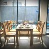 Bàn ăn gỗ sồi tự nhiên Harris 4 ghế BA-02SM