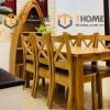 Bàn ăn gỗ sồi tự nhiên Harris 6 ghế BA-03SM