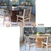 Bàn ăn gỗ sồi tự nhiên hình nấm màu óc chó BAMG-19SN