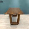 Bàn ăn gỗ sồi tự nhiên Luxury màu óc chó BAMG-11SN
