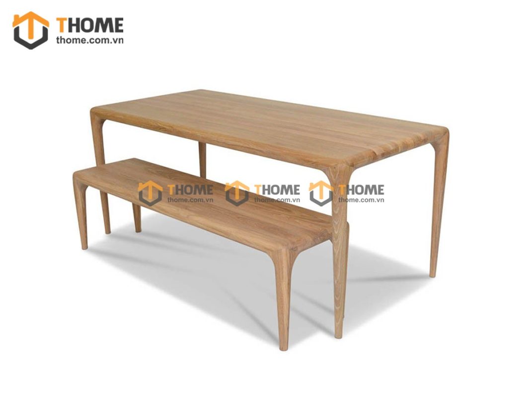 Bàn ăn gỗ sồi tự nhiên Neva màu tự nhiên BAMG-07SN