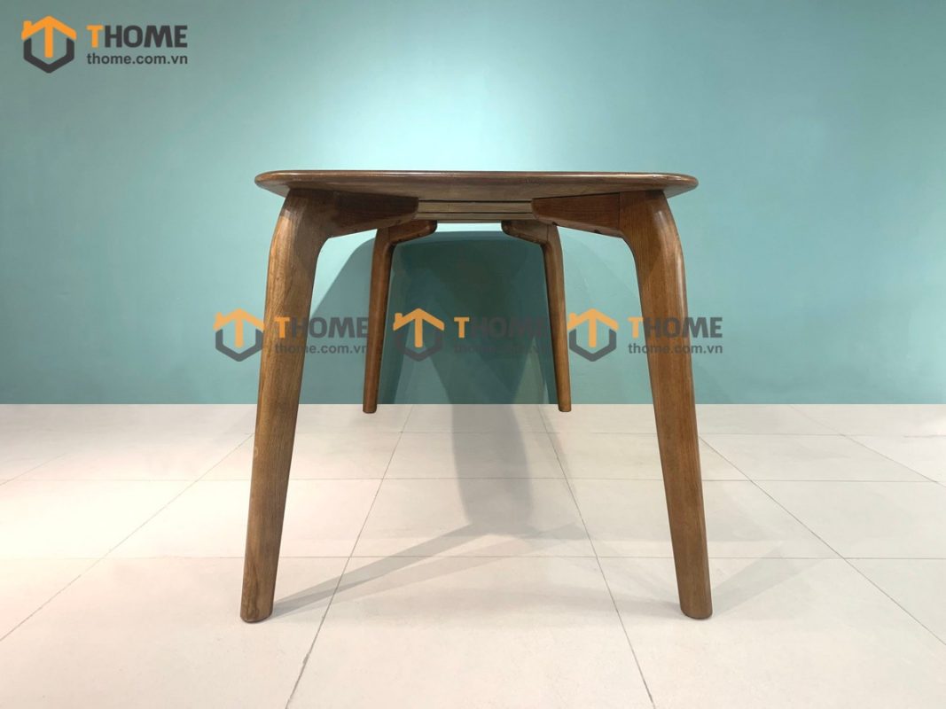 Bàn ăn gỗ sồi tự nhiên Nikko màu óc chó BAMG-15SN