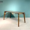 Bàn ăn gỗ sồi tự nhiên Nikko màu óc chó BAMG-15SN