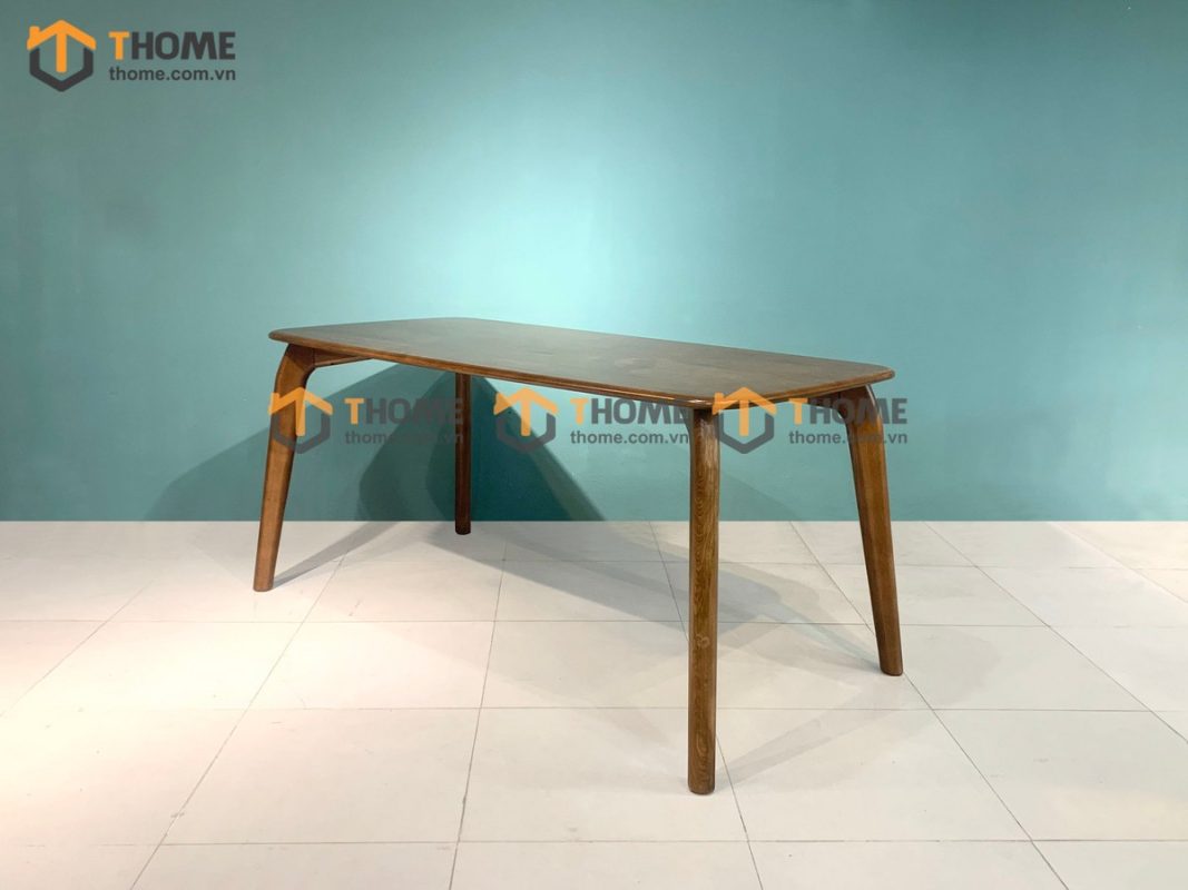 Bàn ăn gỗ sồi tự nhiên Nikko màu óc chó BAMG-15SN