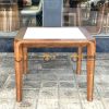 Bàn ăn gỗ sồi tự nhiên Nova chân hươu lọt đá màu óc chó BAMĐ-09SN