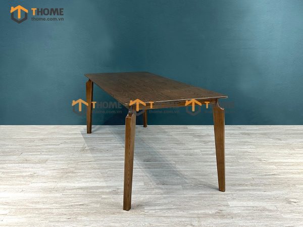 Bàn ăn gỗ sồi tự nhiên OP màu óc chó BAMG-09SN