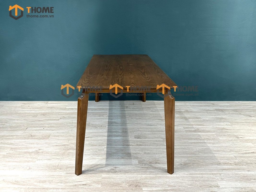 Bàn ăn gỗ sồi tự nhiên OP màu óc chó BAMG-09SN