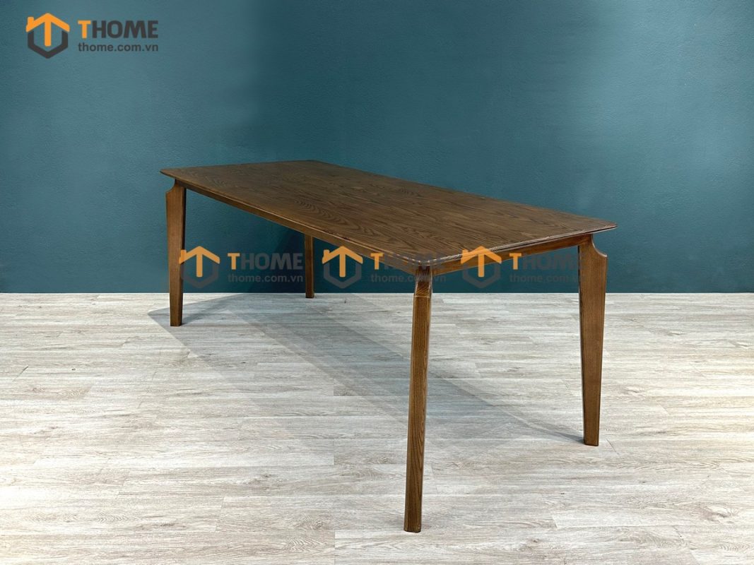 Bàn ăn gỗ sồi tự nhiên OP màu óc chó BAMG-09SN