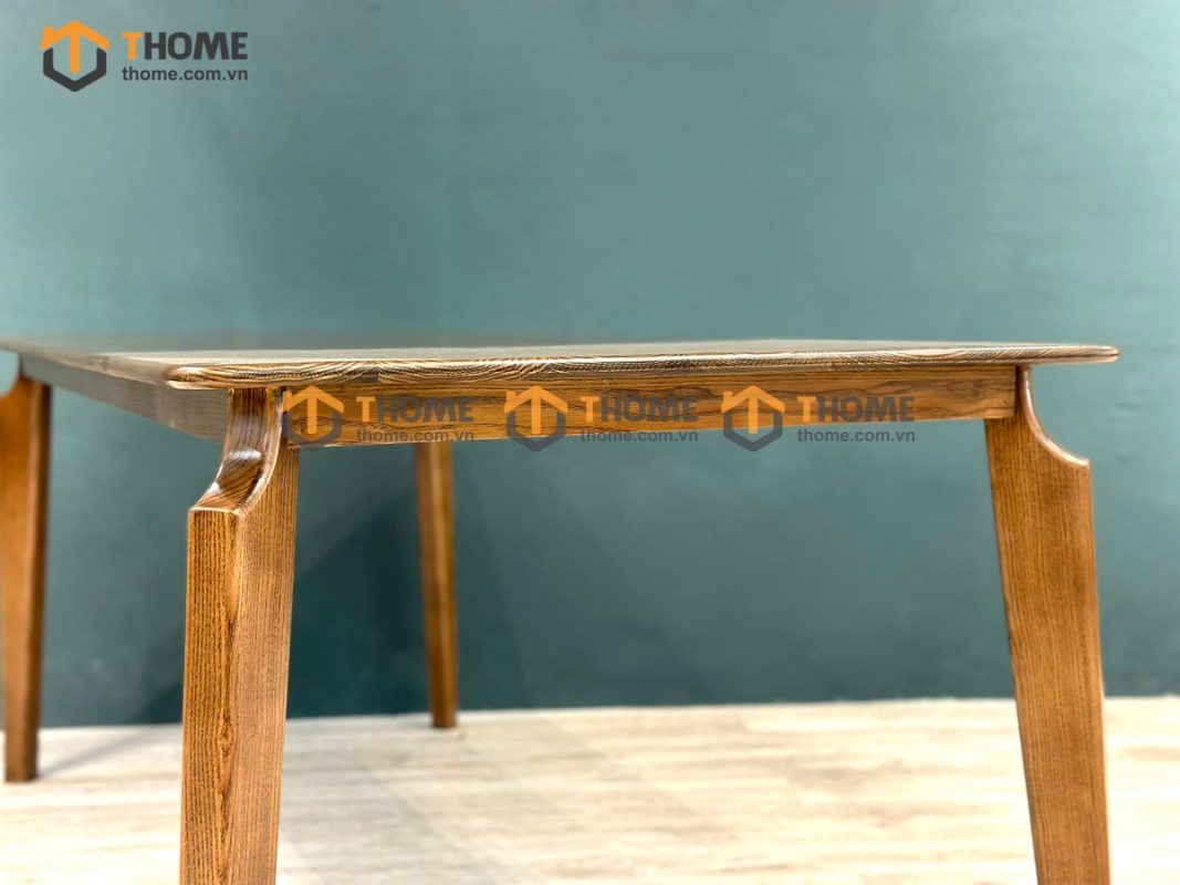 Bàn ăn gỗ sồi tự nhiên OP màu óc chó BAMG-09SN