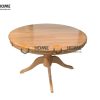 Bàn ăn gỗ sồi tự nhiên hình tròn BA-11SM