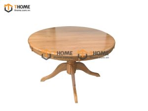 Bàn ăn gỗ sồi tự nhiên hình tròn BA-11SM