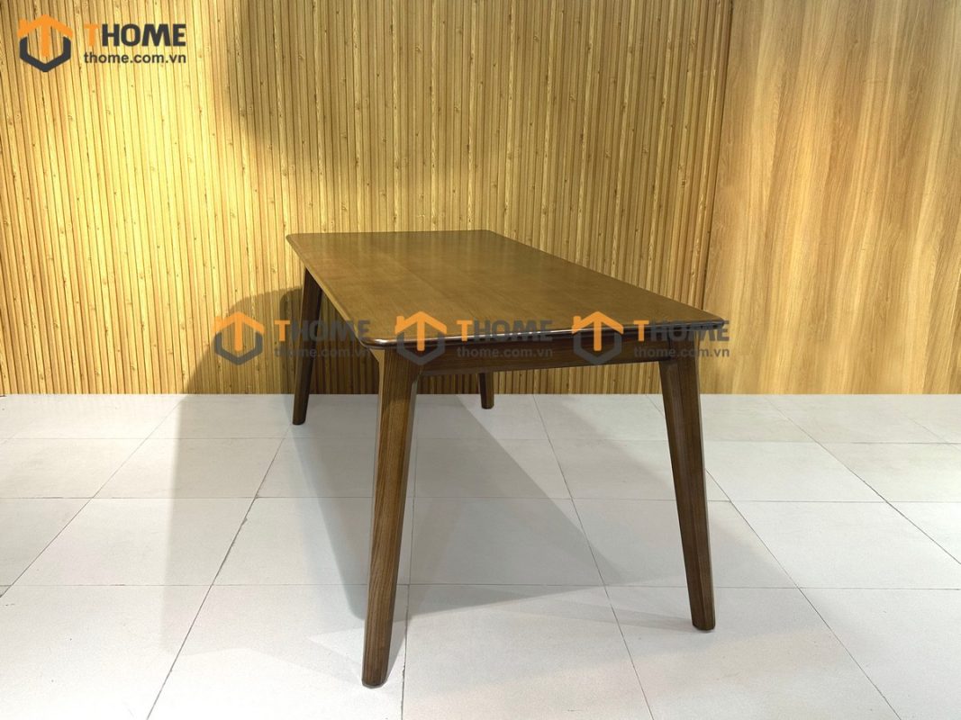 Bàn ăn gỗ sồi tự nhiên Vega màu óc chó BAMG-14SN