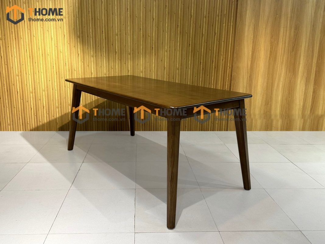 Bàn ăn gỗ sồi tự nhiên Vega màu óc chó BAMG-14SN