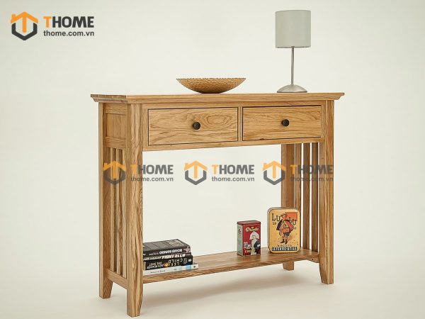 Bàn Console gỗ sồi tự nhiên 2 hộc kéo Tuscany BC-05SM