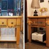 Bàn Console gỗ sồi tự nhiên 2 hộc kéo Woodstock BC-02SM