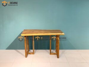 Bàn Làm Việc Gỗ Me Tây Tự Nhiên Chân M BLV1T-06MT