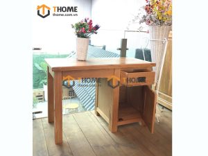 Bàn làm việc gỗ sồi tự nhiên 1 cánh 1 hộc kéo Harris BLV1T-02SM