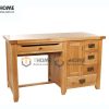 Bàn làm việc gỗ sồi tự nhiên 1 cánh 4 hộc kéo Harris BLV1T-04SM