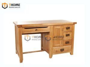 Bàn làm việc gỗ sồi tự nhiên 1 cánh 4 hộc kéo Harris BLV1T-04SM