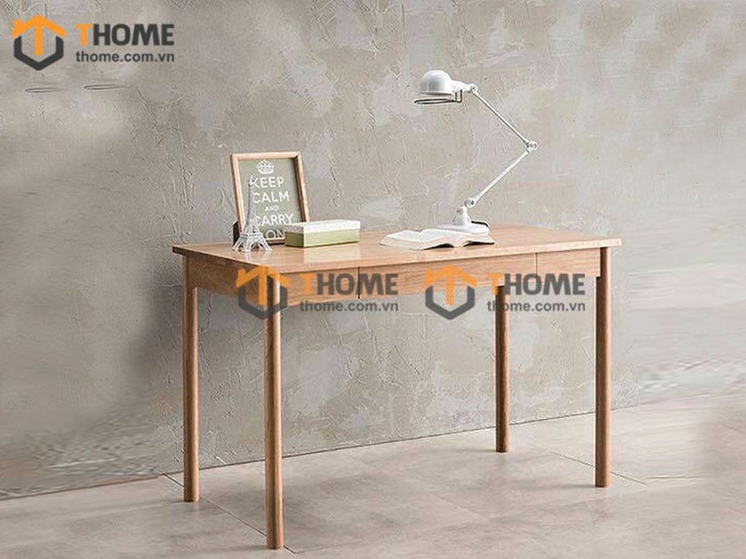 Bàn làm việc gỗ sồi tự nhiên 1 hộc kéo Cogo BLV1T-02SN