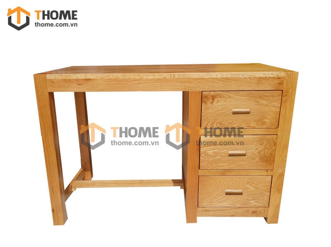Bàn làm việc gỗ sồi tự nhiên 3 hộc kéo Cuba BLV1T-06SM