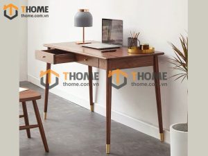 Bàn làm việc gỗ sồi tự nhiên 2 hộc kéo Polo BLV1T-03SN