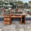 Bàn Làm Việc Gỗ Sồi Tự Nhiên 3 Hộc Kéo Midu BLV1T-08SN