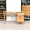 Bàn Làm Việc Gỗ Sồi Tự Nhiên 3 Hộc Kéo OP Màu Tự Nhiên BLV1T-04SN