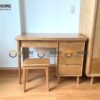Bàn Làm Việc Gỗ Sồi Tự Nhiên 3 Hộc Kéo OP Màu Tự Nhiên BLV1T-04SN