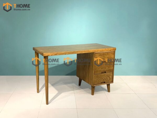 Bàn Làm Việc Gỗ Sồi Tự Nhiên 3 Hộc Kéo OP Màu Óc Chó BLV1T-05SN