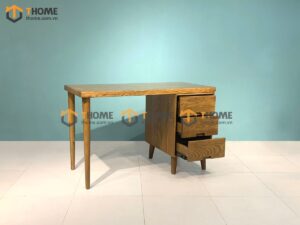 Bàn Làm Việc Gỗ Sồi Tự Nhiên 3 Hộc Kéo OP Màu Óc Chó BLV1T-05SN