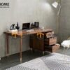 Bàn Làm Việc Gỗ Sồi Tự Nhiên 3 Hộc Kéo OP Màu Óc Chó BLV1T-05SN