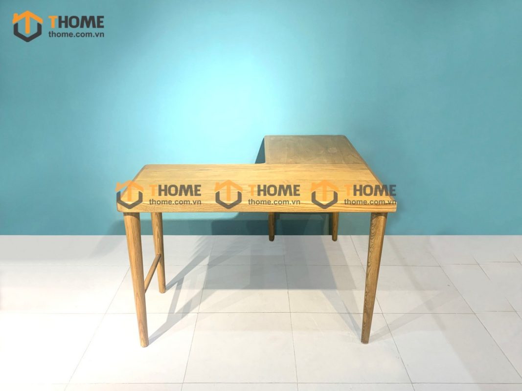 Bàn làm việc gỗ sồi tự nhiên dạng góc BLV1T-01SN