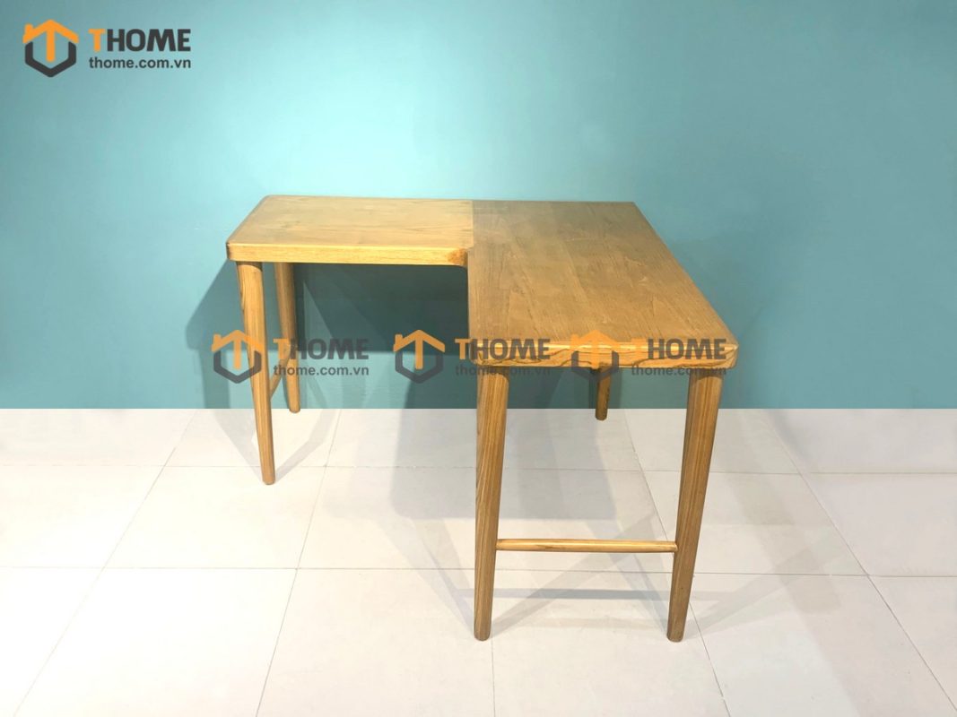 Bàn làm việc gỗ sồi tự nhiên dạng góc BLV1T-01SN