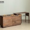 Bàn làm việc gỗ sồi tự nhiên Aolix bàn xoay 1.2m BLV1T-19SN